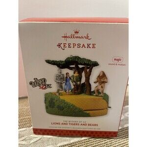 Wizard of Oz Lions and Tigers and Bears 2013 Hallmark Ornament New Batteries